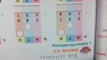 class 2 maths chapter 5 Subtraction with borrow