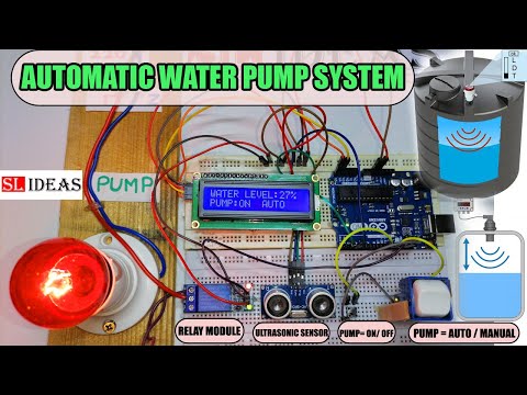 Automatic water level controller using arduino | Water tank level monitoring system with