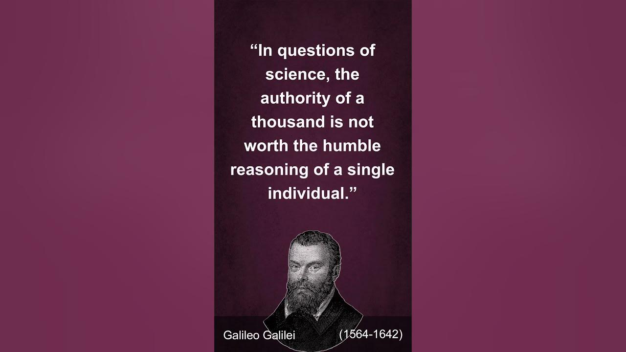 All Time Best 3 Quotes Of Galileo Galilei Shorts Youtube