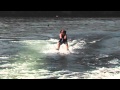 James waterskiing