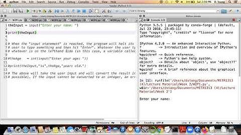 METR1313 - Week 2 - Segment 1: User Input