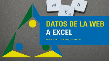 ¿Como importar datos de la web a Excel?