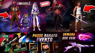 AMANHÃ!! NOVO OURO ROYALE, PASSE DE AGOSTO BARATO, 4º EVENTO DE ANIVERSÁRIO, BÔNUS 110% - FREE FIRE