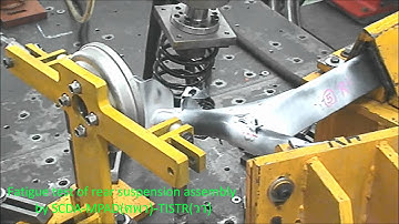 fatigue test of rear suspension assembly longitudinal and coil spring force