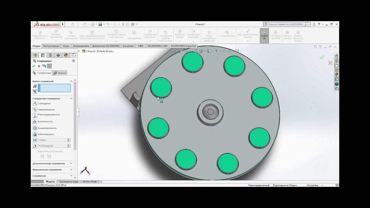 Solidworks Проектирование сборки индексного стола Barrel CAM и