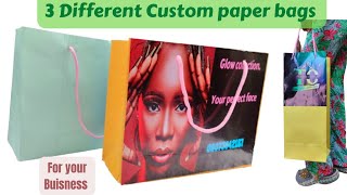 Information How to make custom paper bags for your business/Designer paper bags/Easy DIY at home. Update