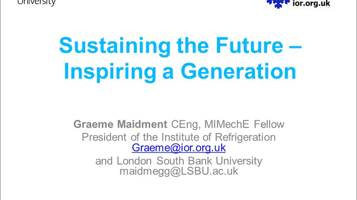 Inspiring a Generation: Sustaining the Future