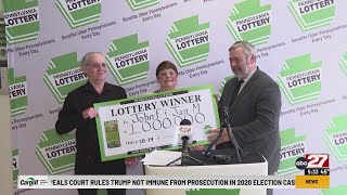 Lancaster County couple wins $1 million from a scratch-off ticket