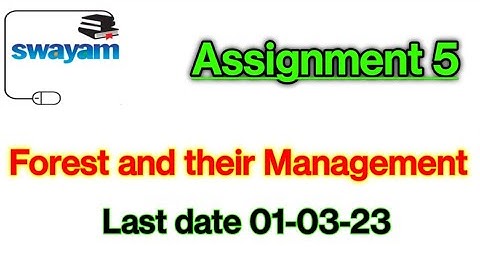 Forest and their Management Assignment 5 solutions 2023