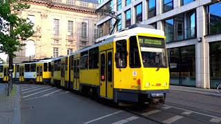 Straßenbahn Berlin: Typ KT4D (Tatra) auf der M1 [1080p50 ᴴᴰ]