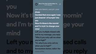 Arctic Monkeys: Why'd You Only Call When You're High? (Speed Up) | #Lyrics Resimi