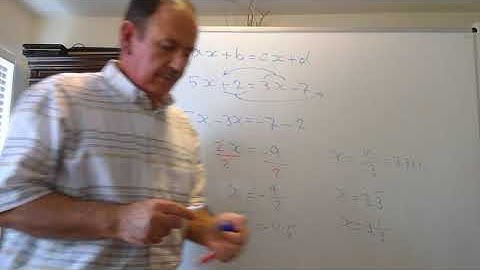 Solve ax + b = cx + d