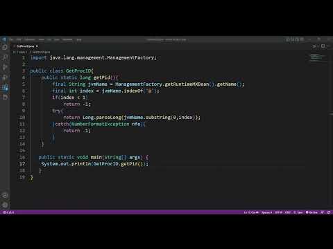 How to find the process ID of the currently executing process in Java
