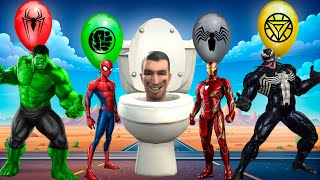 TEBAK GAMBAR 🚽 Skibidi Toilet VS Spider-Man 🕸 Hulk💪 Ironman 🔫 Venom 🕷 Cartoon SuperHeroes Avengers