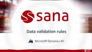 Sana Commerce - Data Validation Rules (AX)