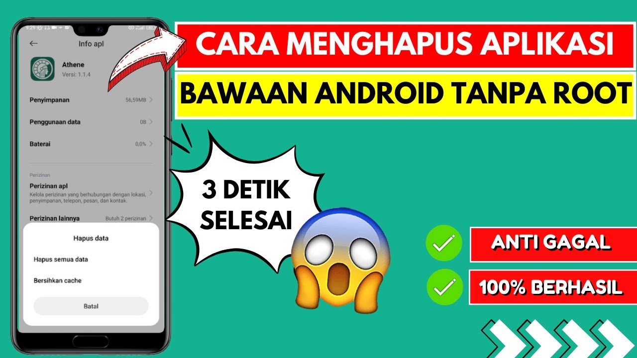 Cara Menghapus Aplikasi Bawaan Android Tanpa Root - YouTube