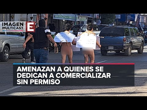 Pasean desnudos a dos supuestos vendedores de vapeadores en calles de Guasave, Sinaloa