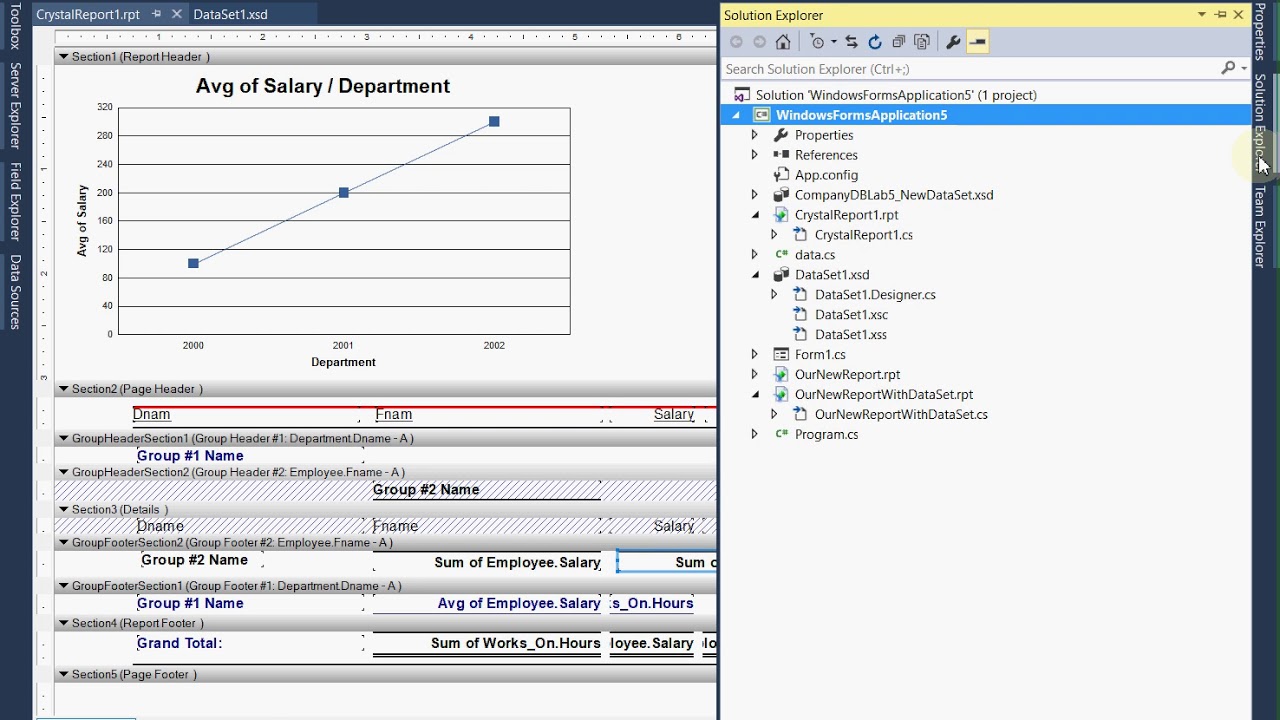 Creating Crystal Reports, using DataSets (part 5) (Arabic) - YouTube