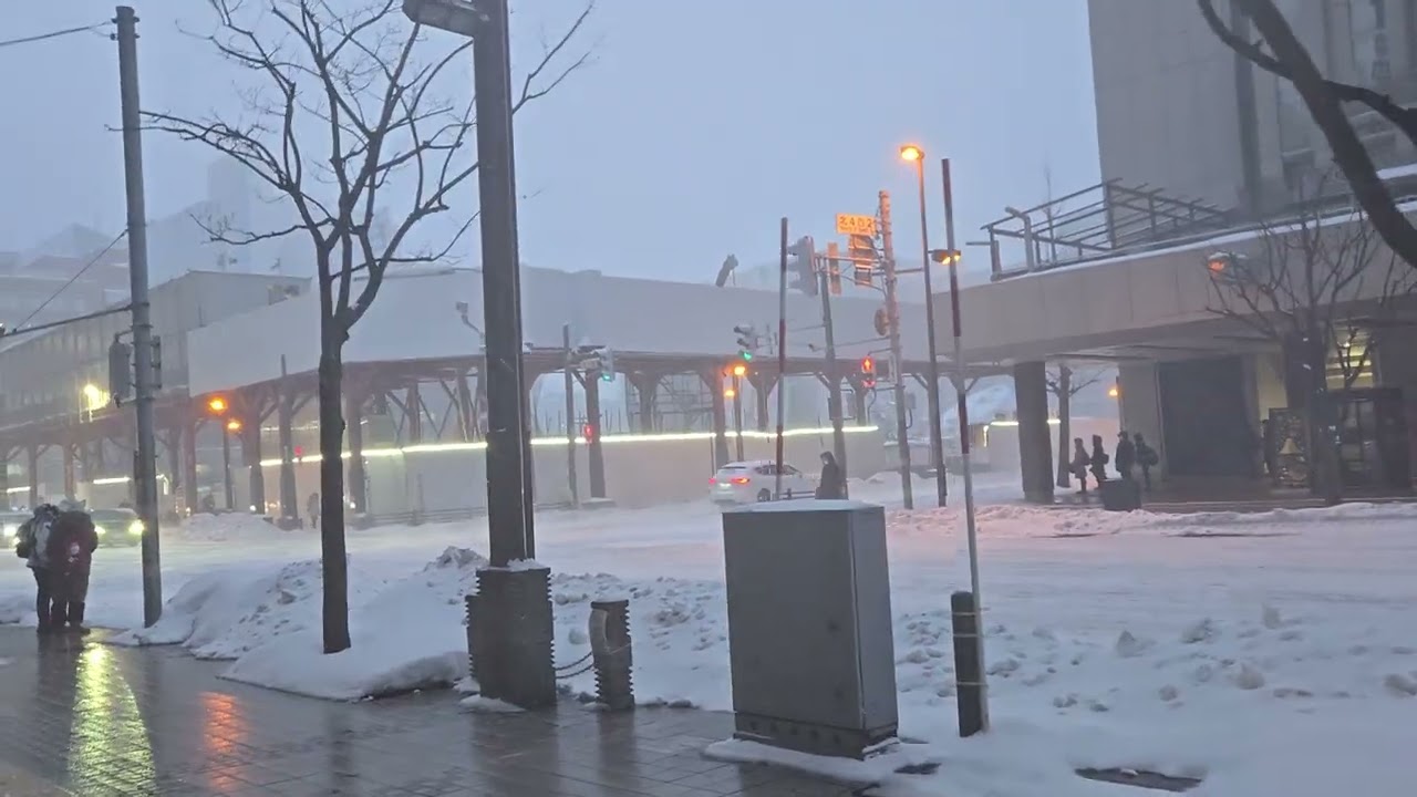 早上的札幌，Morning in Sapporo, Walk to Hotel Forza