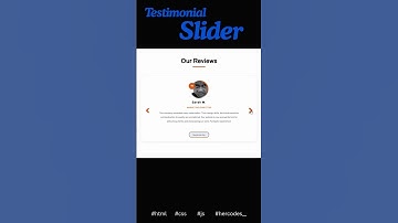 Testimonial Slider UI with HTML CSS JS GSAP #shorts #webdev #frontend