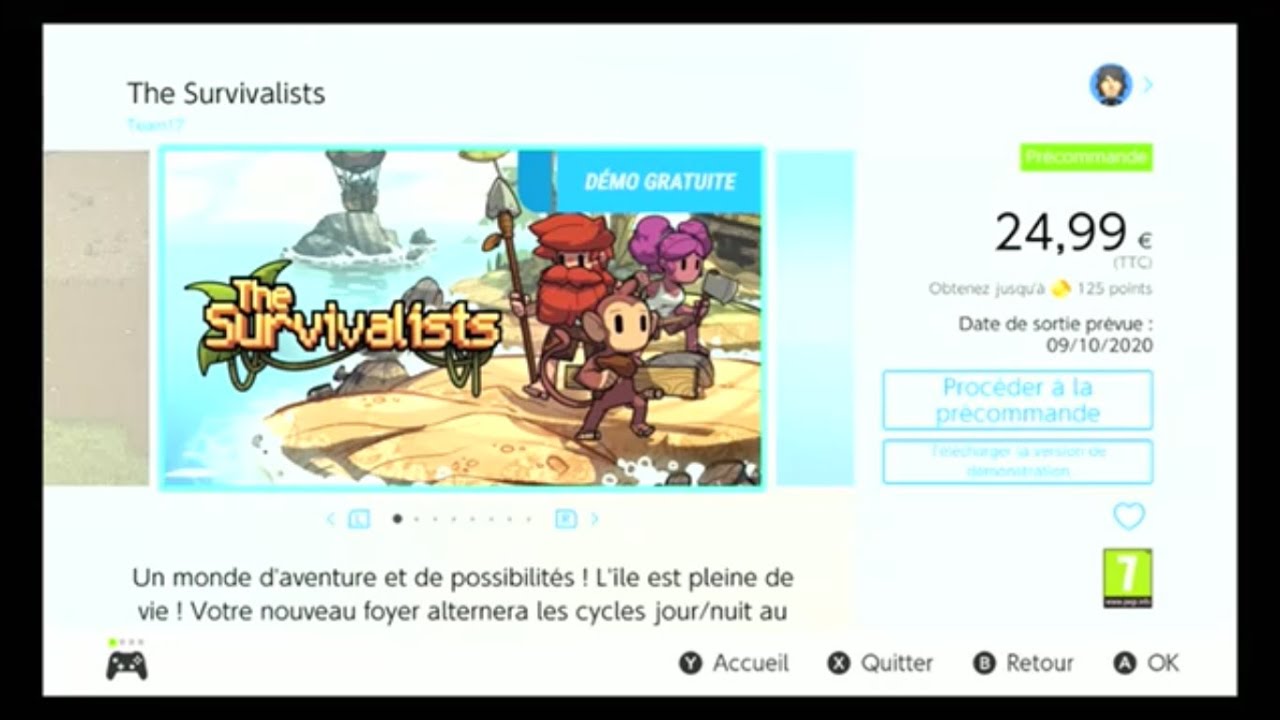 The Survivalists  : demo dispo Nintendo Switch