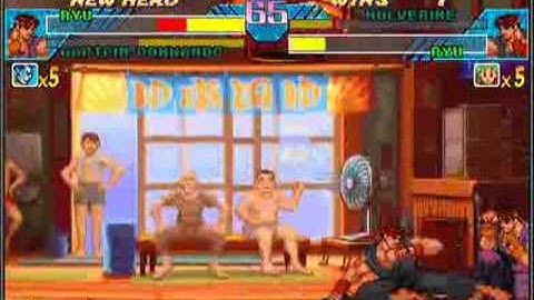 Marvel Vs. Capcom - Ryu & Captain Commando(Tank) vs Wolverine & Ryu(Jino)