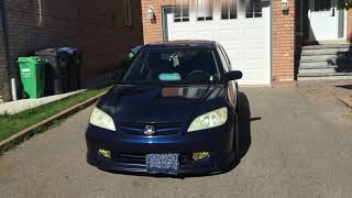 JNC Wheels // 17x9  +20// JNC 010 Gold with Machined Lip // 2005 Honda Civic ES 7th Gen // Installed