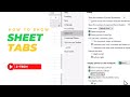 How to show sheet tabs in excel