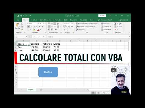 Come calcolare SOMME TOTALI nei fogli di lavoro con le MACRO in VBA, corso EXCEL AVANZATO italiano