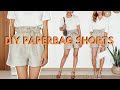 DIY Paperbag Shorts from scratch (High waist - Wide leg - Side pockets) | Simple sewing tutorial