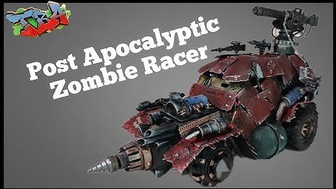 Post Apocalyptic Zombie Dragster. Scratch built from toys and trash.