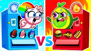 Hot and Cold Vending Machine Challenge | Play Vending Machine Toys | Nursery Rhymes by Toony Friends