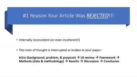 #1 Reason Your Article Was Rejected