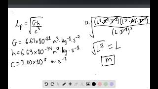 The smallest meaningful measure of length is called the , and is defined in terms of three fundament