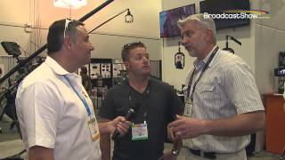 Polecam presents award to AMS Pictures at NAB 2014