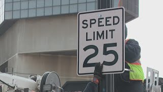 Speed limit changes from 35 to 25 mph in downtown Columbus