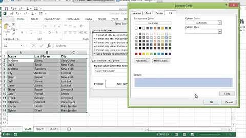 Microsoft Excel - Conditional Formatting with Lists