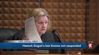 Former #Milwaukee County #judge Hannah #Dugan 's #law #license not suspended