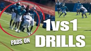 Tetairoa McMillan & Jimmy Horn FINALLY GOT TESTED in 1v1 Drills @ Panthers PAD ON Training Camp 😳
