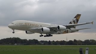 Touch and go of Etihad Airways A380 @ Hamburg Airport