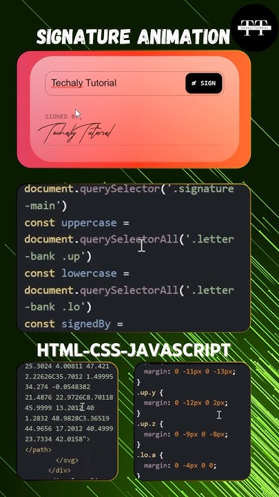 Create Stunning Signature Effects! 💻 | CSS HTML JavaScript #trending ...