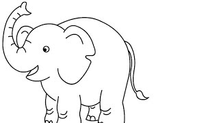 elephant drawing draw elephants simple drawings getdrawings step learn paintingvalley