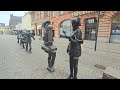 4k Granate Travelling sightseeing #Malmö city center, #Sweden, short coat, thigh high boots