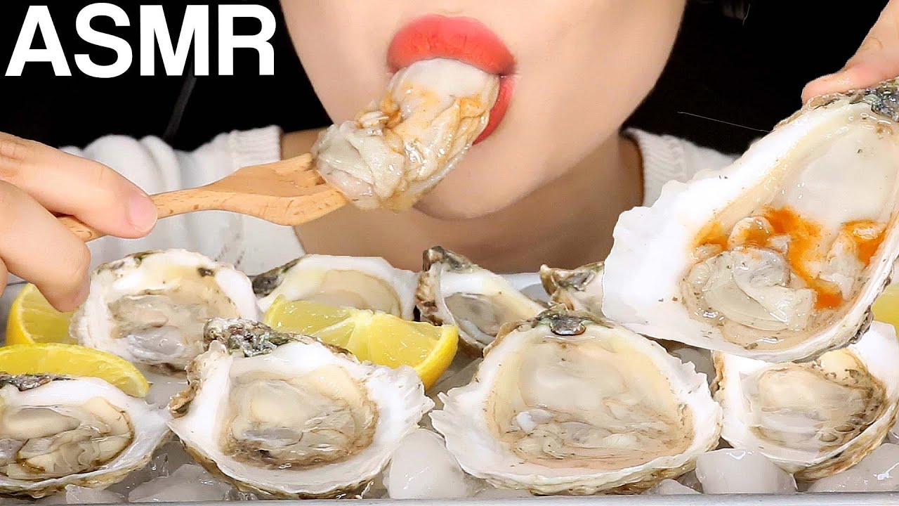 ASMR Raw Oysters Eating Sounds Mukbang 석화 생굴 먹방