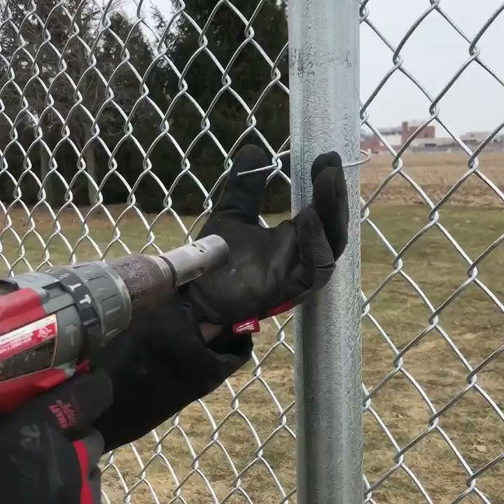 Installing a chain link fence with EZ ties
