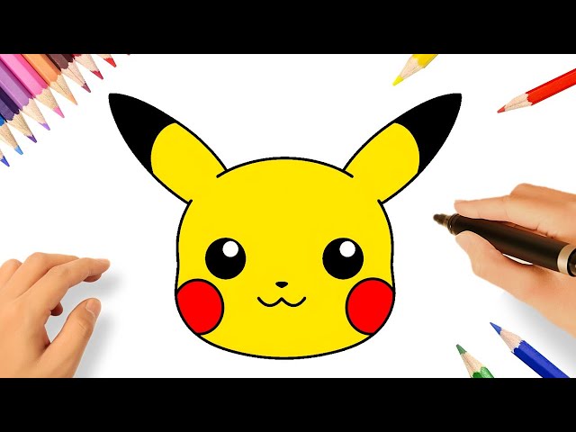 How to Draw Cute Pikachu - Easy Drawing Tutorial For Kids