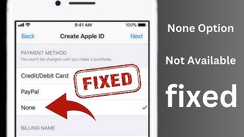 none option not available apple id | why none option is not showing in ios |