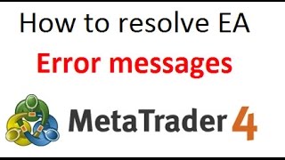 Learn how to manage and resolve MT4 Expert Advisor error messages that appear on Expert4x Forex EAs