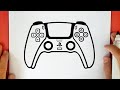 HOW TO DRAW PLAYSTATION 5 CONTROLLER