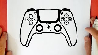 HOW TO DRAW PLAYSTATION 5 CONTROLLER